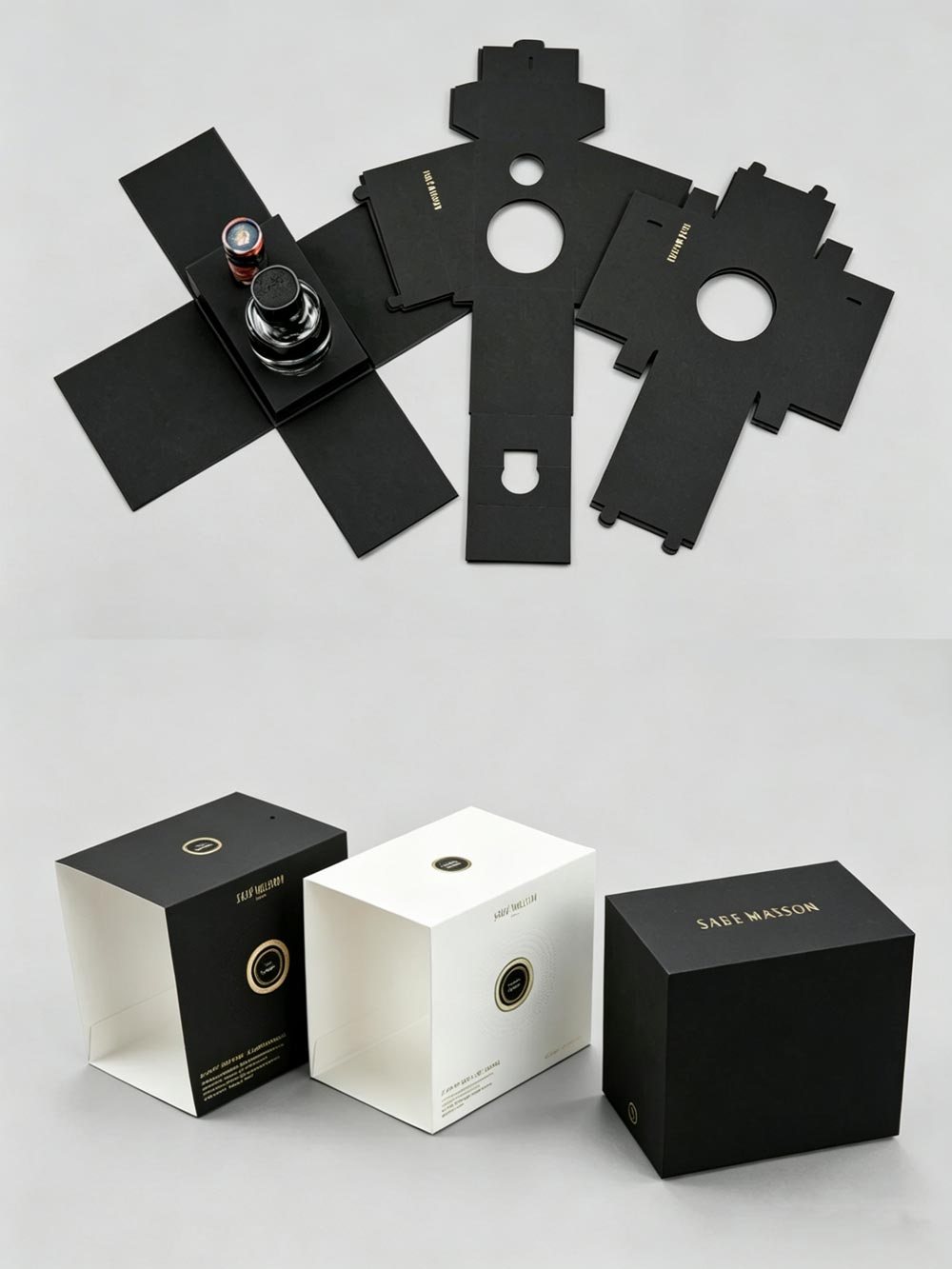 Unfolded die-cut components reveal the engineering behind the experience